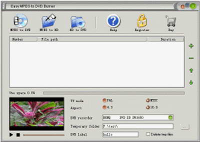 Easy MPEG to DVD Burner