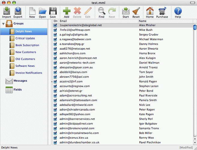 Bulk Mac Mail for Leopard