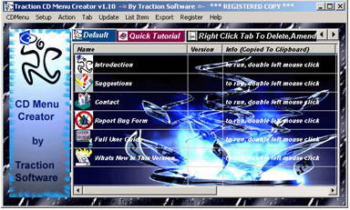 Traction CD Menu Creator