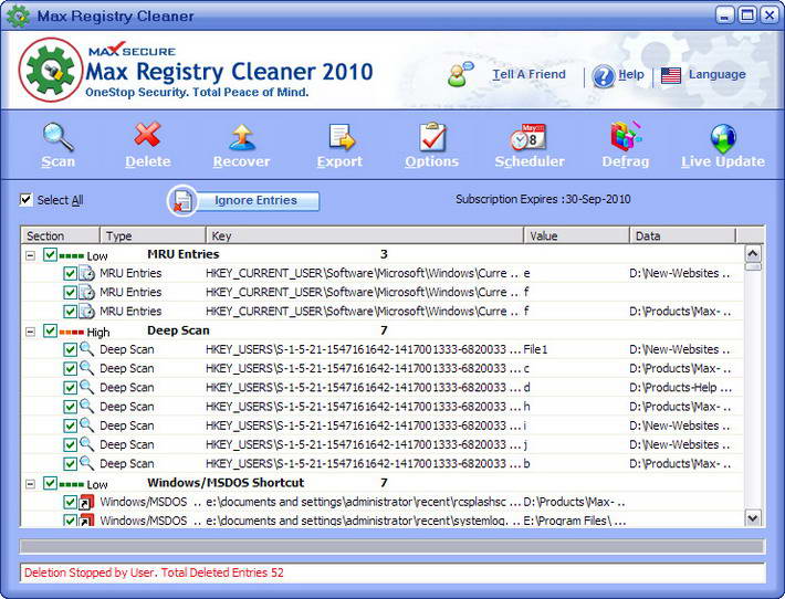 Max Registry Cleaner
