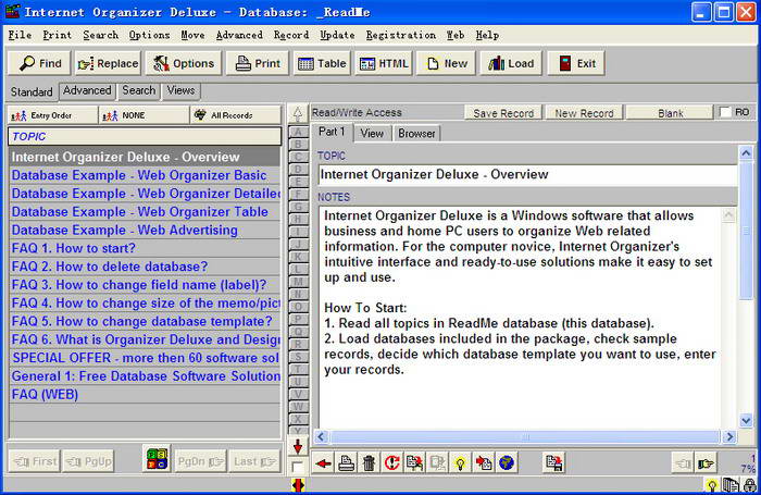 Internet Organizer Deluxe