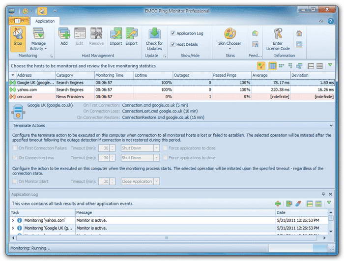 EMCO Ping Monitor Professional