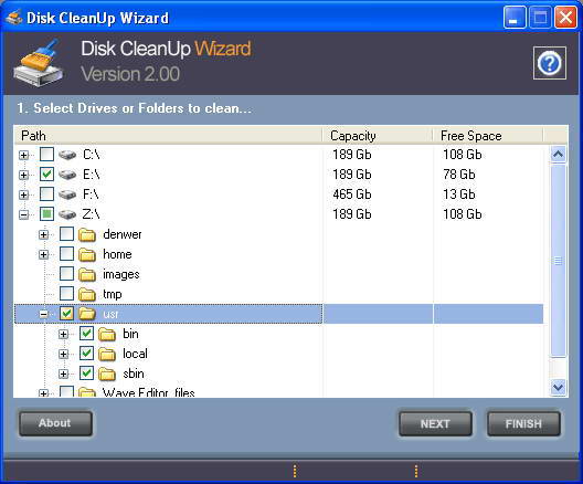 Disk CleanUp Wizard