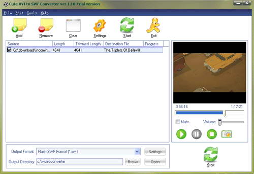 Cute AVI to SWF Converter