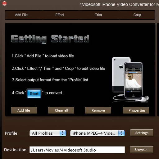 4Videosoft PSP Video Converter for Mac