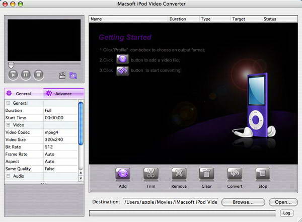 iMacsoft iPod Video Converter For Mac