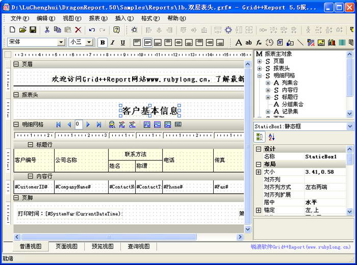 Grid++Report5 多国语言集成报表工具