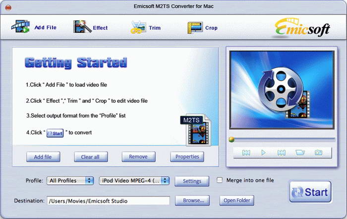 Emicsoft M2TS Converter For Mac