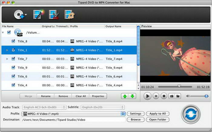 Tipard DVD to MP4 Converter for Mac