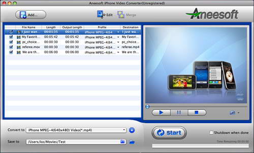 Aneesoft iPhone Video Converter for Mac