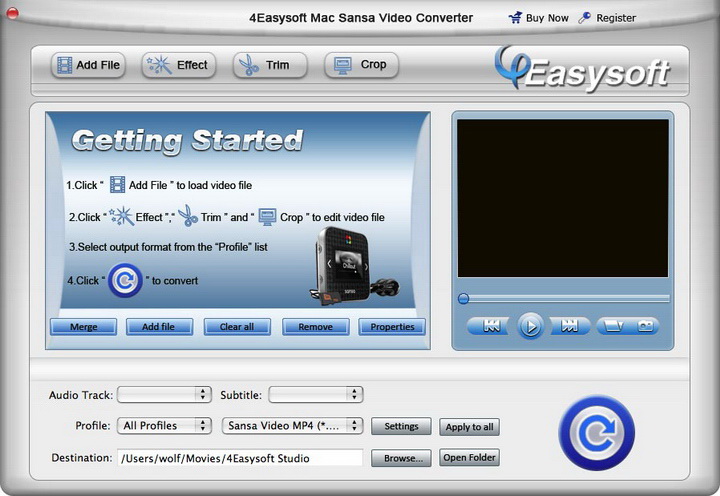 4Easysoft Mac Sansa Video Converter