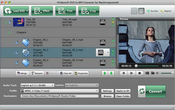 4Videosoft DVD to MP4 Converter for Mac