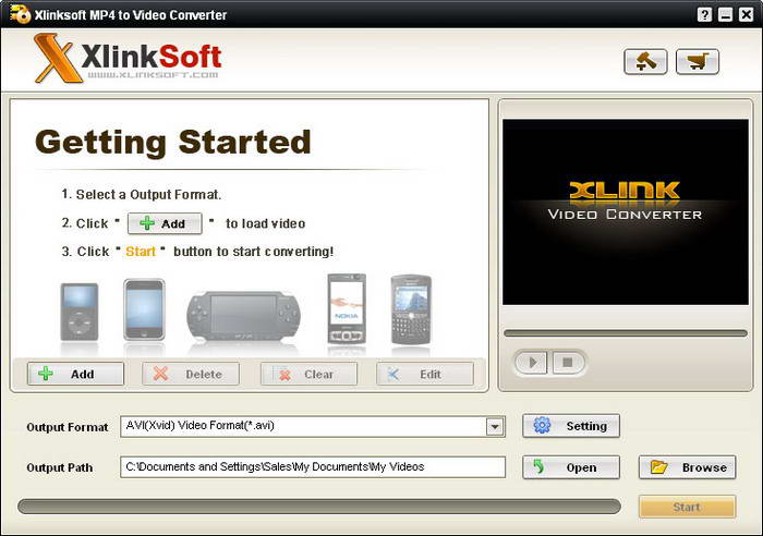 Xlinksoft MP4 To Video Converter