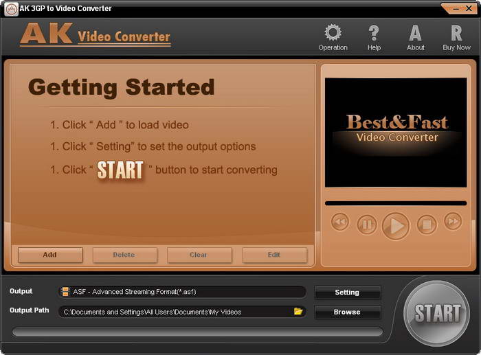 AK 3GP to VIDEO CONVERTER