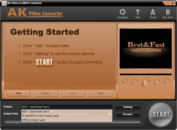 AK Video to MOV Converter