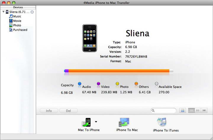 4Media iPhone to Mac Transfer