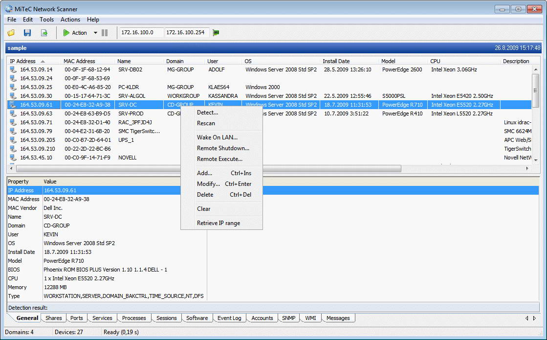 MiTec Network Scanner