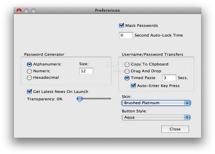 PasswordVault Lite for MAC