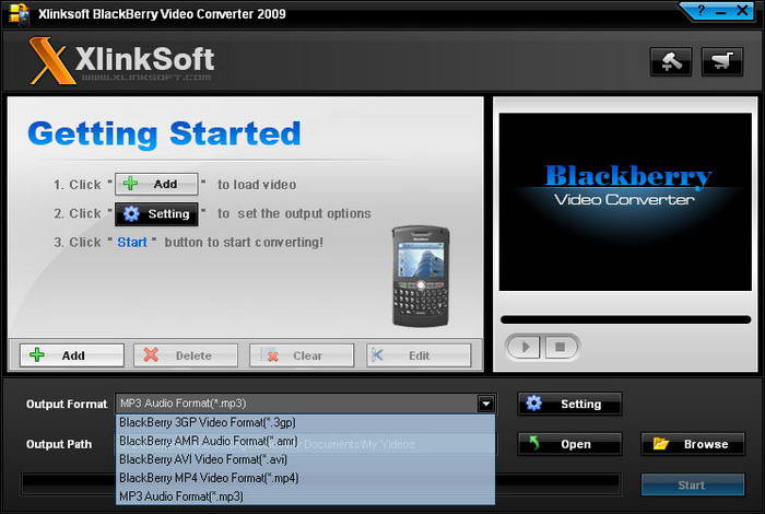 Xlinksoft Blackberry Video Converter