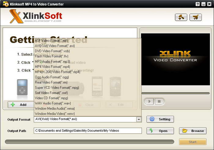 Xlinksoft MP4 To Video Converter