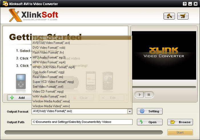 Xlinksoft AVI To Video Converter