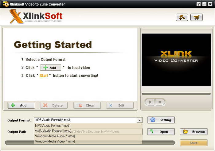 Xlinksoft Video To Zune Converter