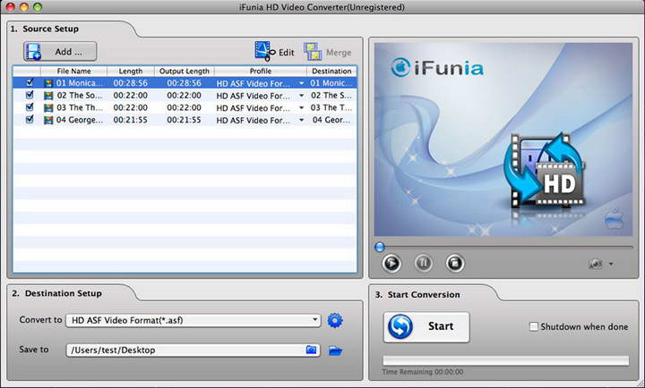 iFunia HD Video Converter For MAC