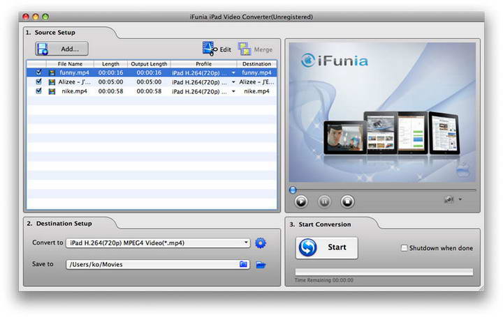 iFunia iPad Video Converter For MAC