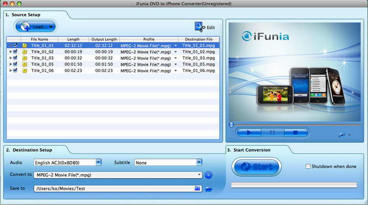 iFunia DVD to iPhone Converter For MAC