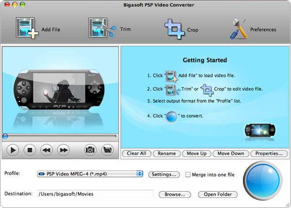 Bigasoft PSP Video Converter  for MAC