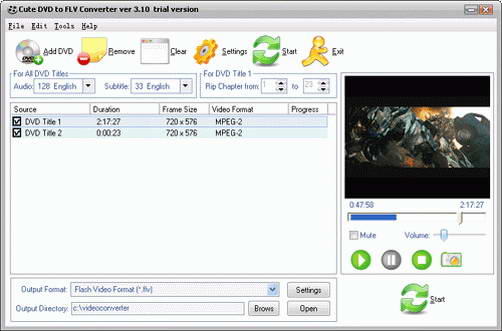 Cute DVD to FLV Converter