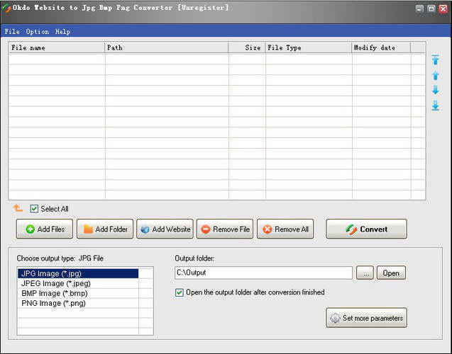 Okdo Website to jpg bmp png Converter