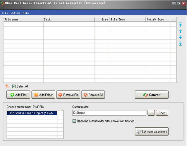 Okdo Word Excel PowerPoint to Swf Converter