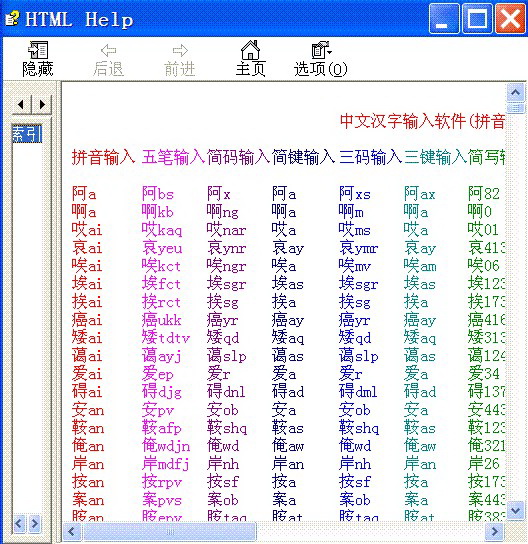 中文繁体排声无重码