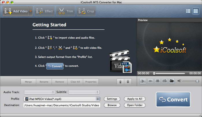 iCoolsoft MTS Converter For MAC