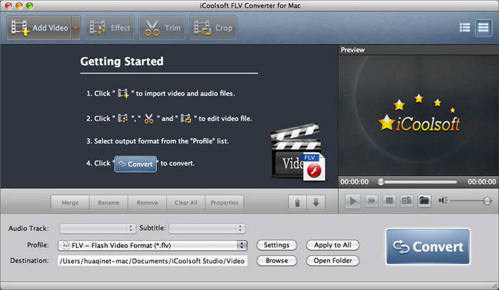 iCoolsoft FLV Converter for MAC