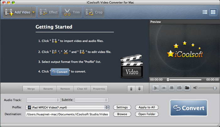 iCoolsoft Video Converter for MAC