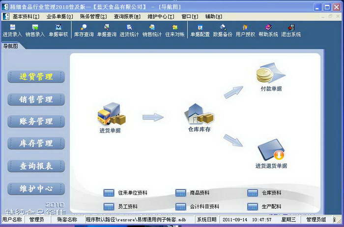 易达食品销售行业管理软件