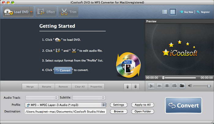 iCoolsoft DVD to MP3 Converter for MAC