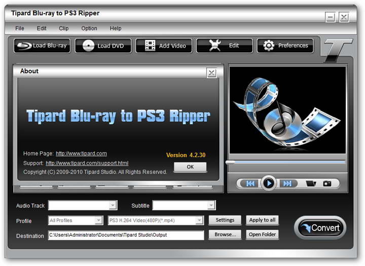 Tipard Blu-ray to PS3 Ripper