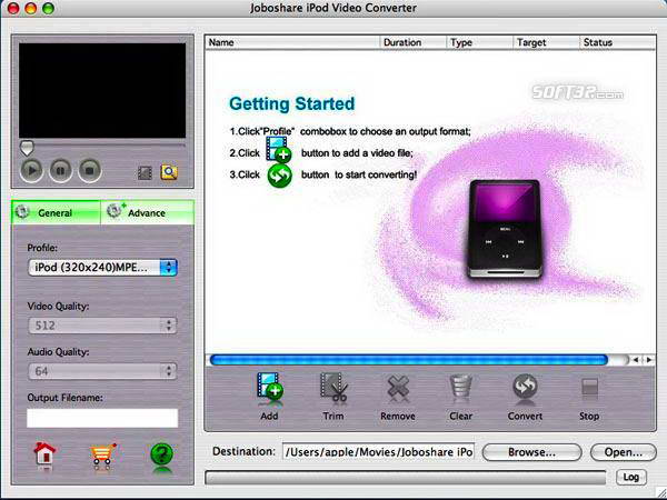 Joboshare iPod Video Converter For Mac