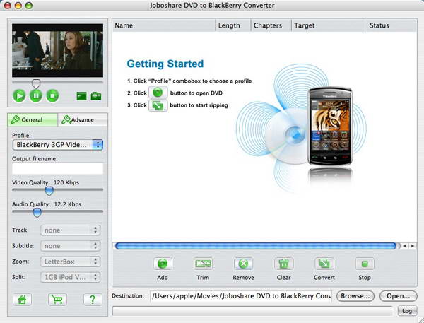 Joboshare DVD to BlackBerry Bundle For Mac