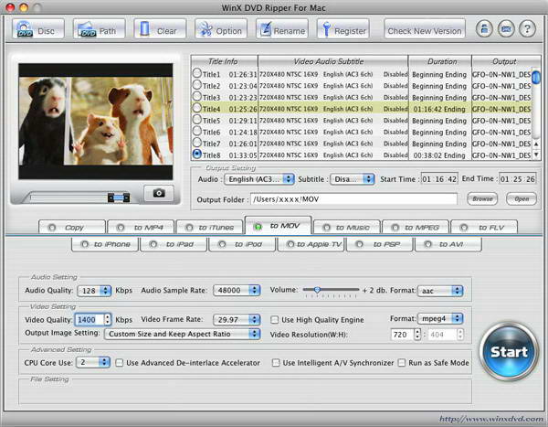 WinX DVD Ripper For Mac