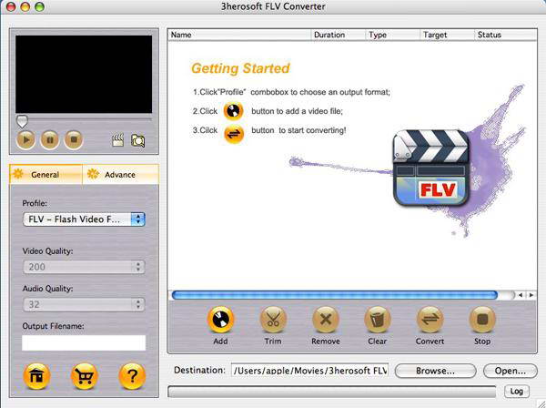 3herosoft FLV Converter For Mac