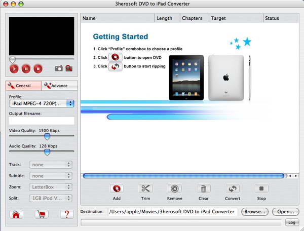 3herosoft DVD to iPad Converter For Mac