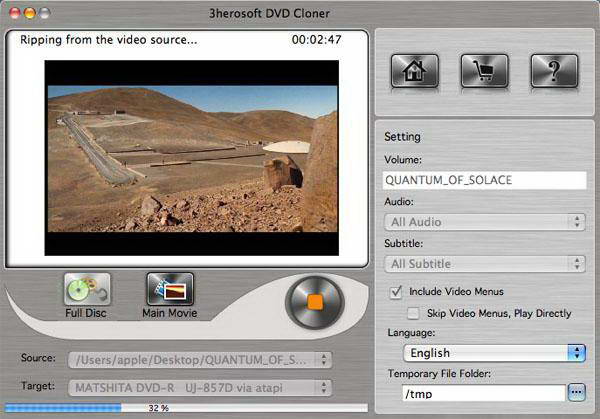 3herosoft DVD Cloner For Mac