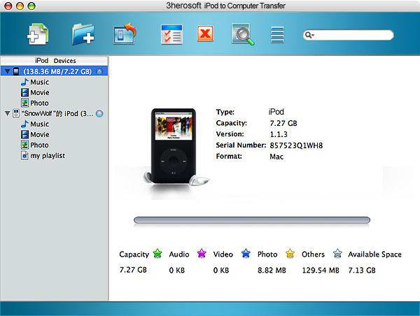 3herosoft iPod to Computer Transfer For Mac