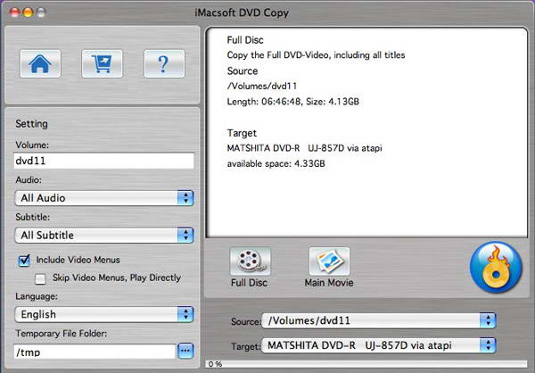 iMacsoft DVD Copy For Mac