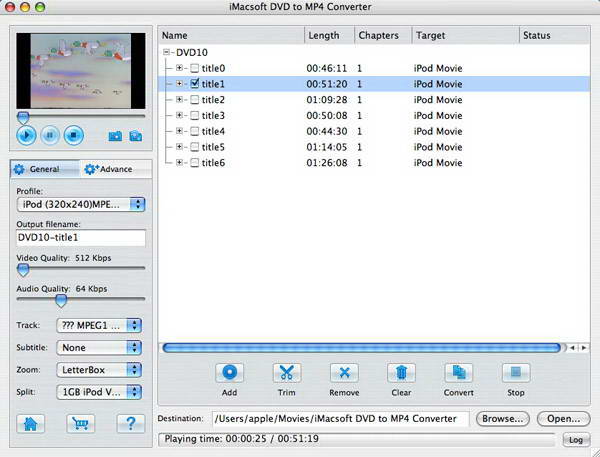 iMacsoft DVD to MP4 Converter For Mac