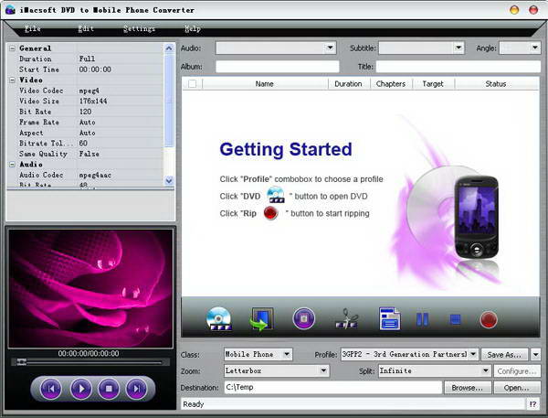 iMacsoft DVD to Mobile Phone Converter For Mac